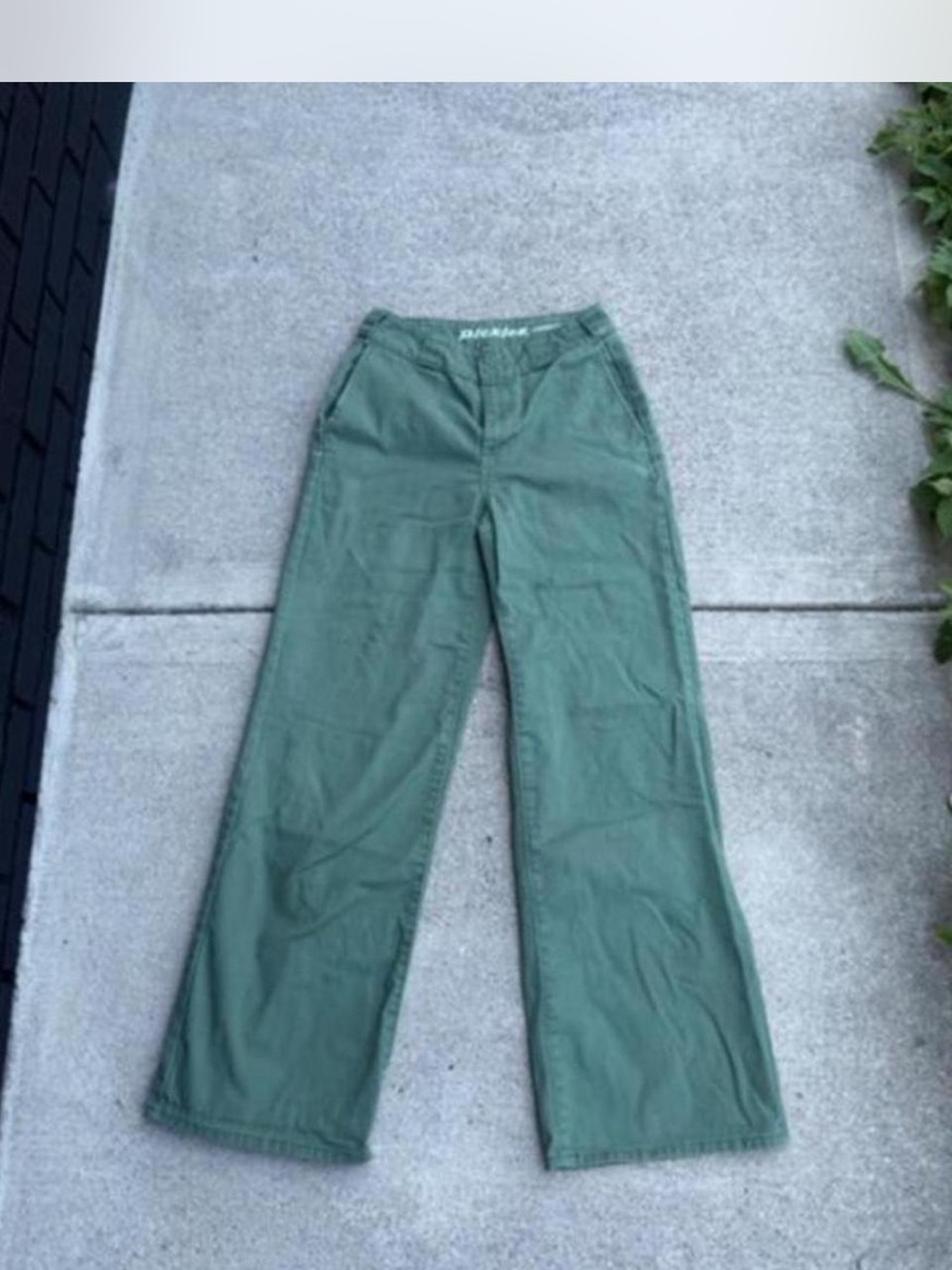 Dickies Women’s Olive Green Wide-Leg Jeans